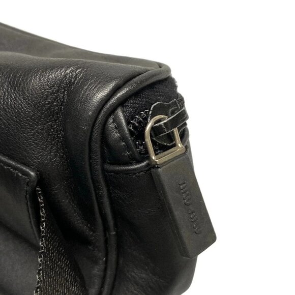 Auth miumiu - Black Leather Bum Bag - Picture 5 of 16